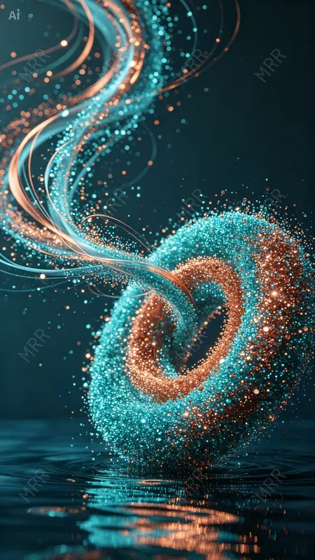 Abstract Particle Vortex Art