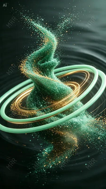 Abstract Particle Vortex Art