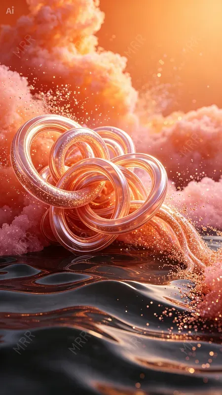 Abstract Particle Vortex Art