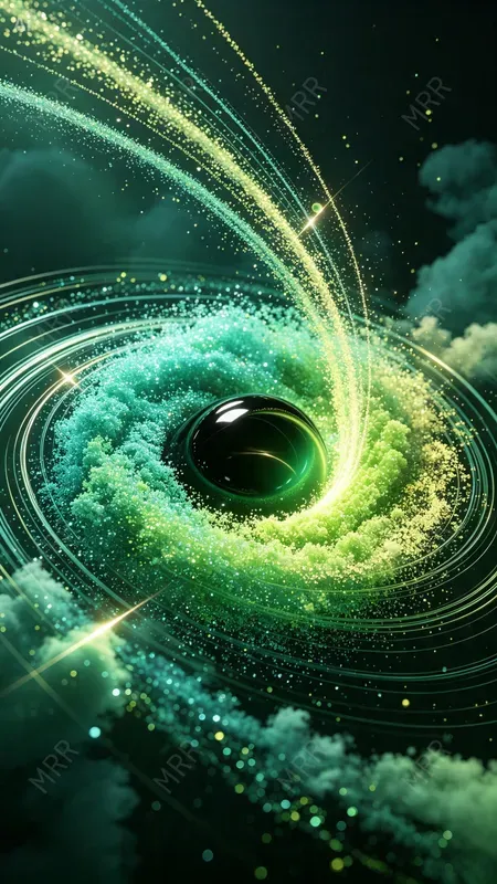 Abstract Particle Vortex Art