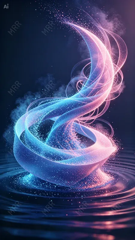 Abstract Particle Vortex Art