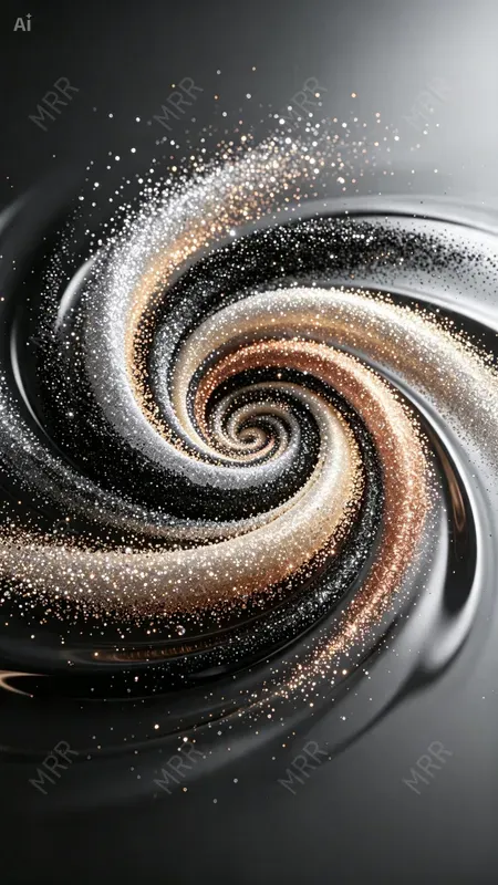 Abstract Particle Vortex Art