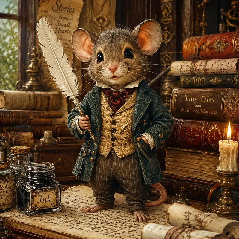 Whimsical Vintage Woodland Animal Art