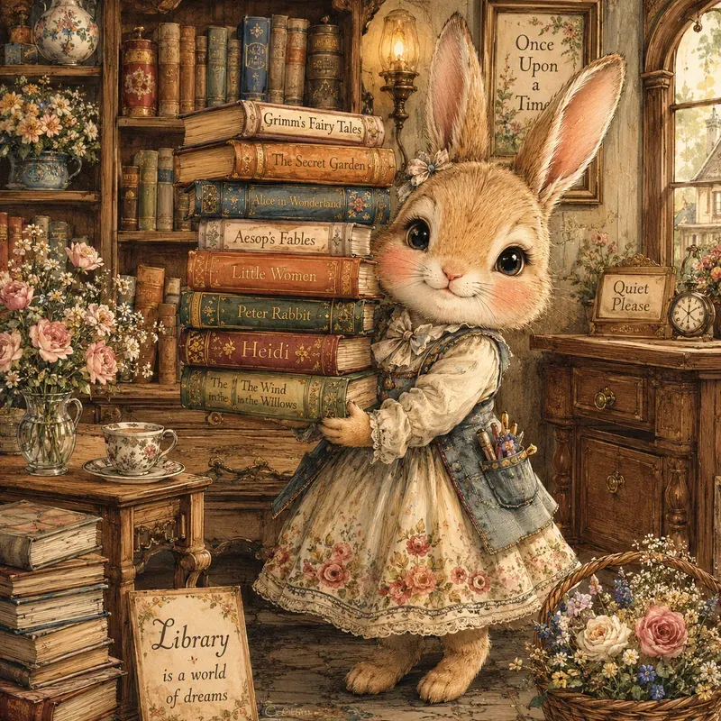 Whimsical Vintage Woodland Animal Art