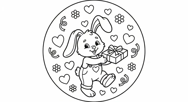Valentine Monoline Coloring Generator