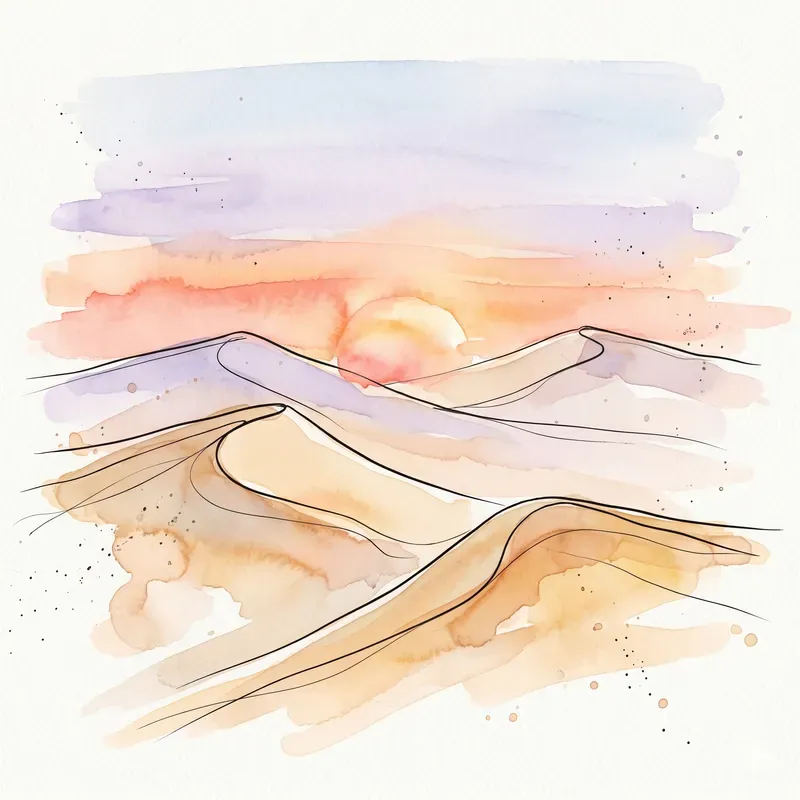Watercolor Ink Landscape Sketches