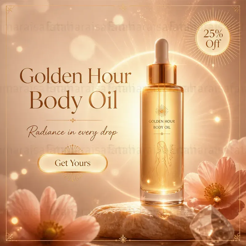 Soft Glow Feminine Ad Poster Generator