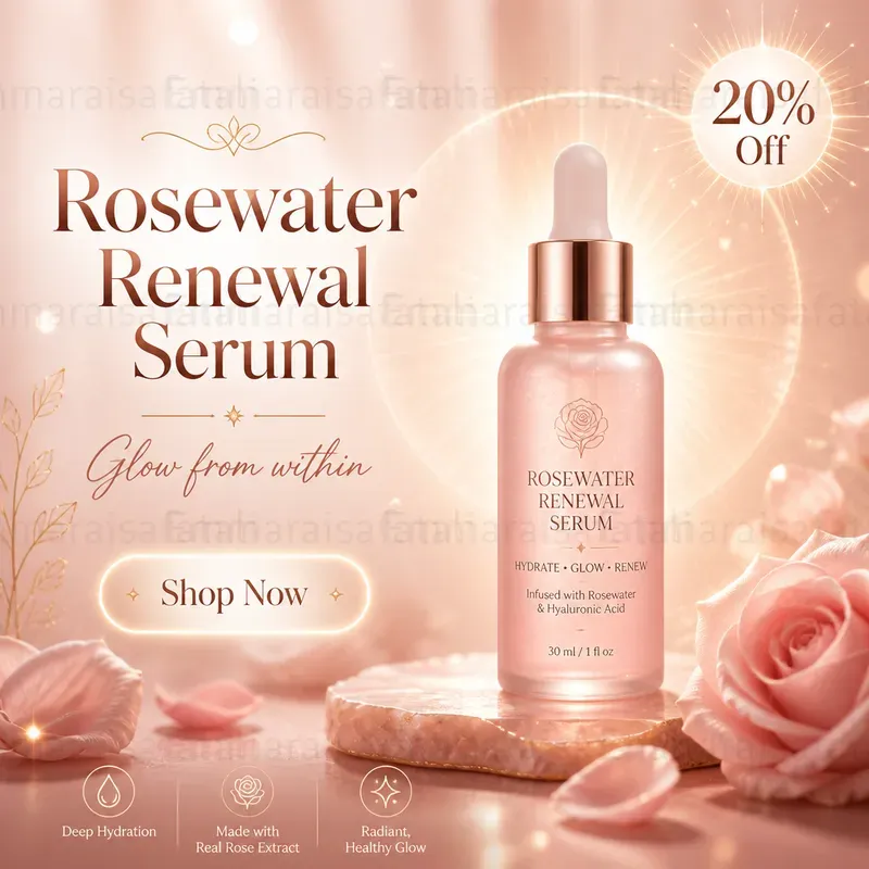 Soft Glow Feminine Ad Poster Generator