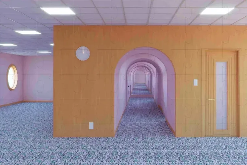 Backrooms Level Design Nostalgias