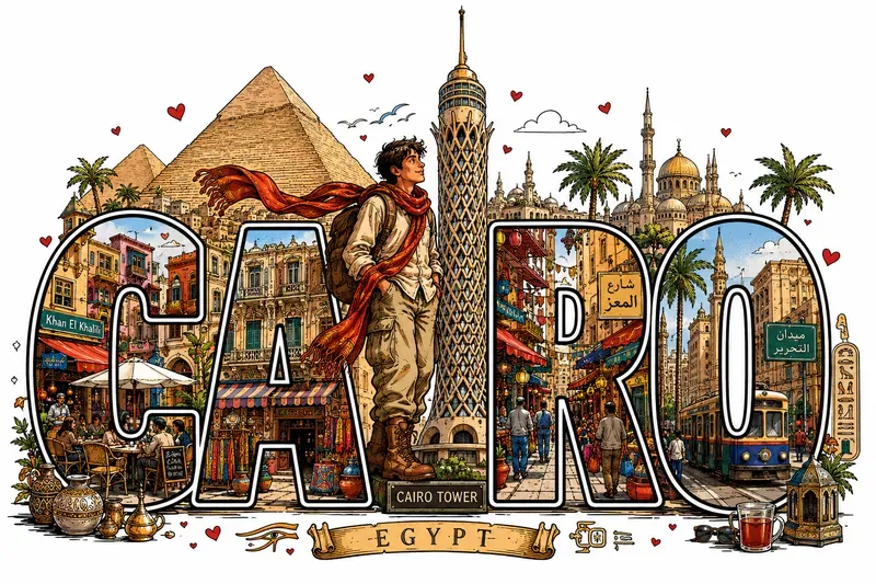 Landmark Travel Letter Art