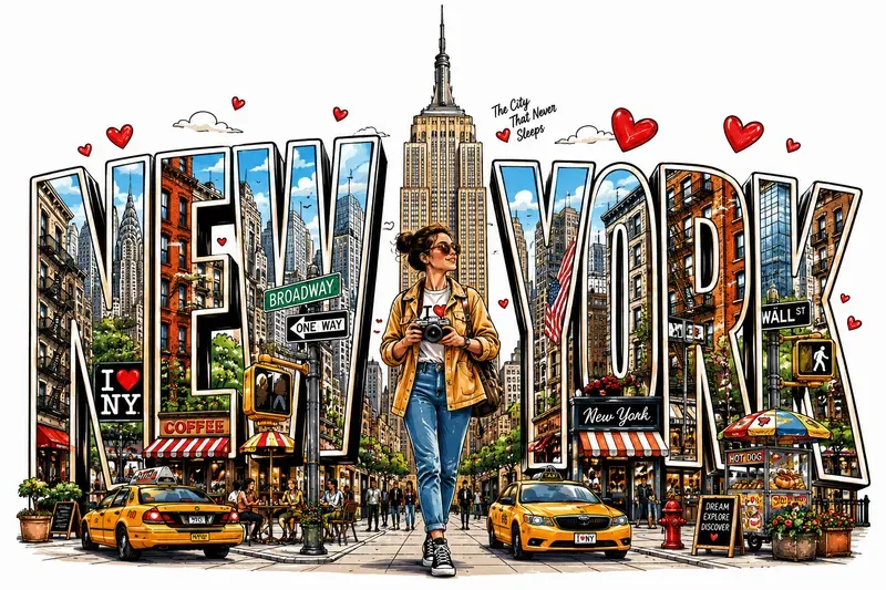 Landmark Travel Letter Art