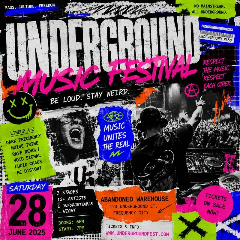 Maximalist Chaos Collage Poster Art