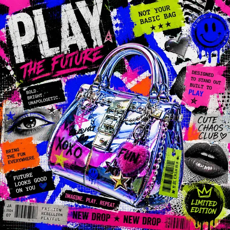 Maximalist Chaos Collage Poster Art