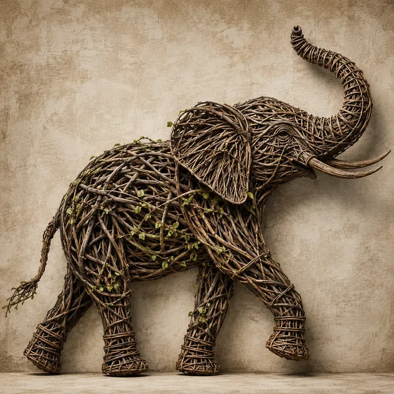 Rustic Assemblage Art Silhouettes