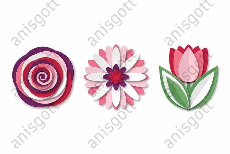 Paper Cutout Valentine Clipart Icons