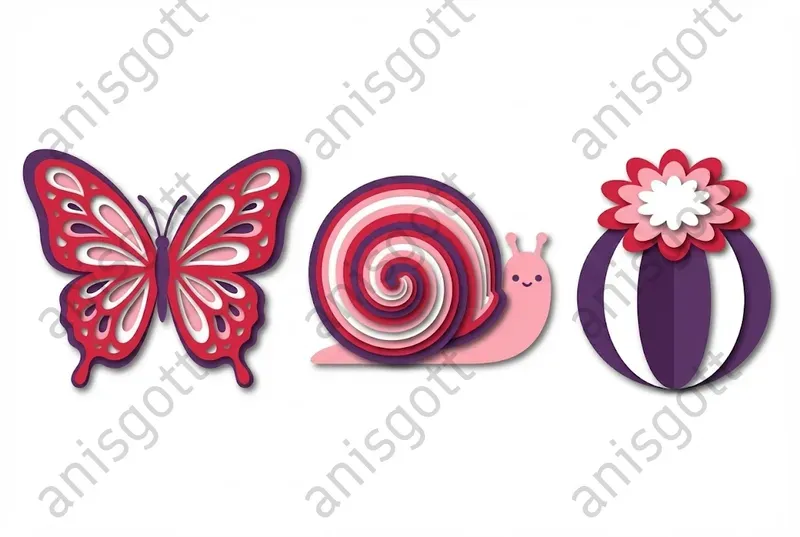 Paper Cutout Valentine Clipart Icons