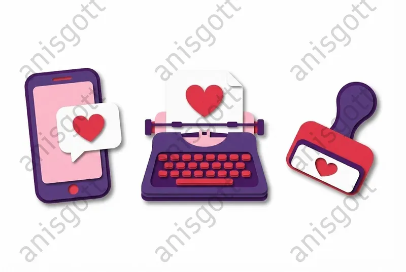 Paper Cutout Valentine Clipart Icons