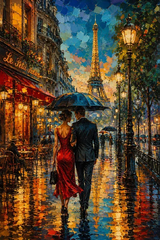 Vibrant Cinematic City Art