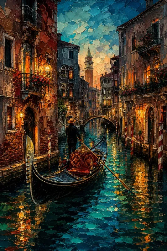 Vibrant Cinematic City Art