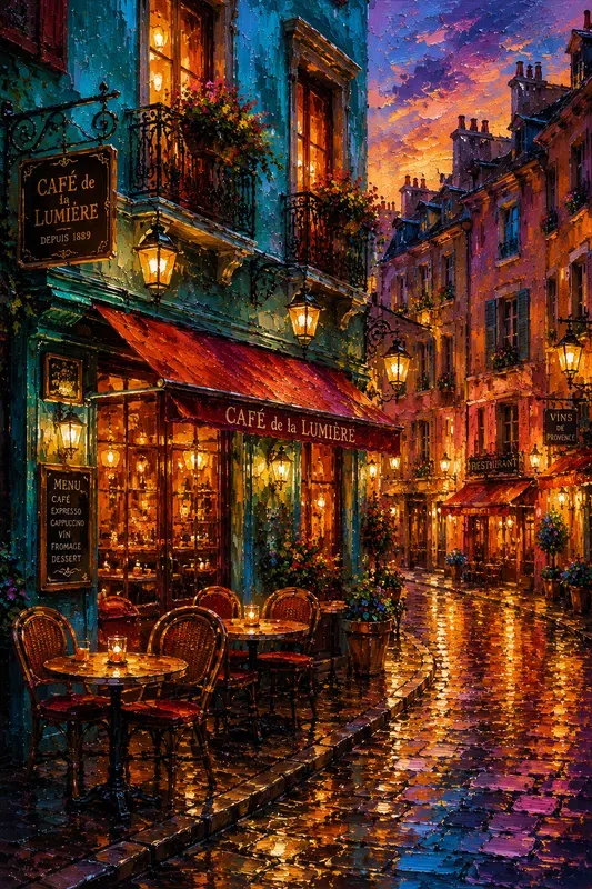 Vibrant Cinematic City Art