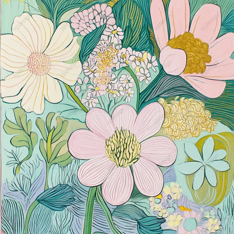 Whimsical Pastel Nature Art Midjourney Prompt | PromptBase