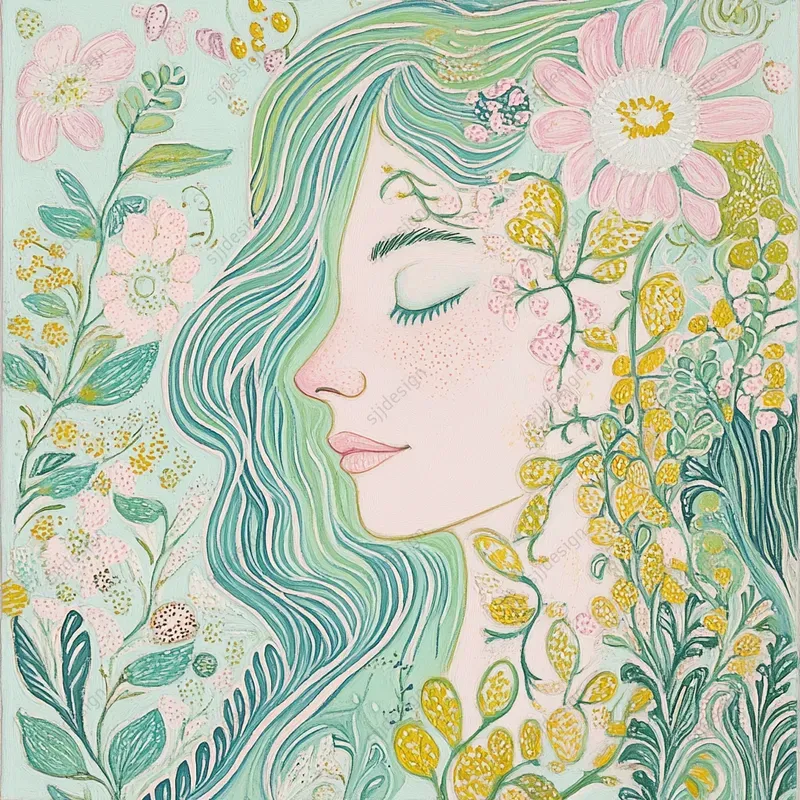 Whimsical Pastel Nature Art Midjourney Prompt | PromptBase