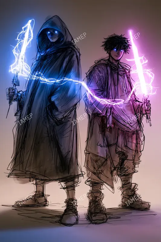 Electric Arcane Sketch Characters