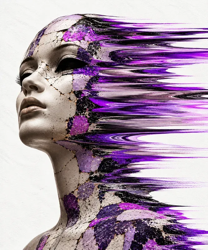 Surreal Glitch Art Portraits