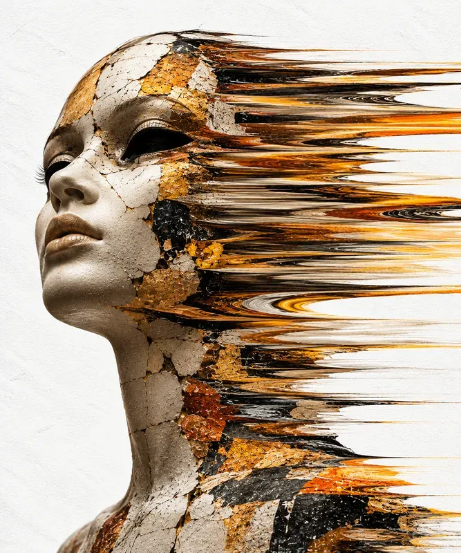 Surreal Glitch Art Portraits