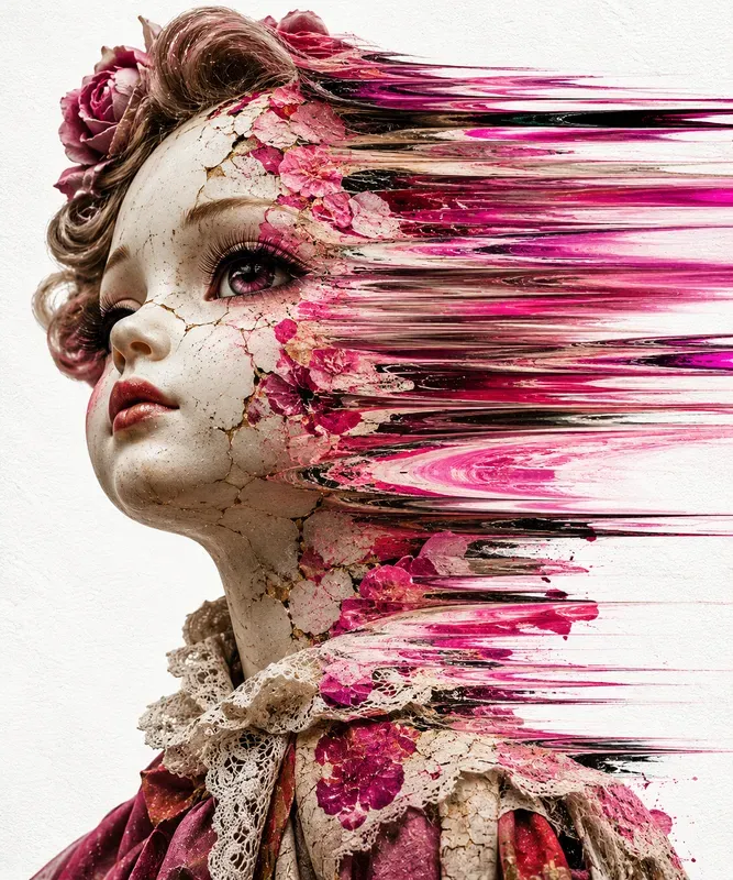 Surreal Glitch Art Portraits