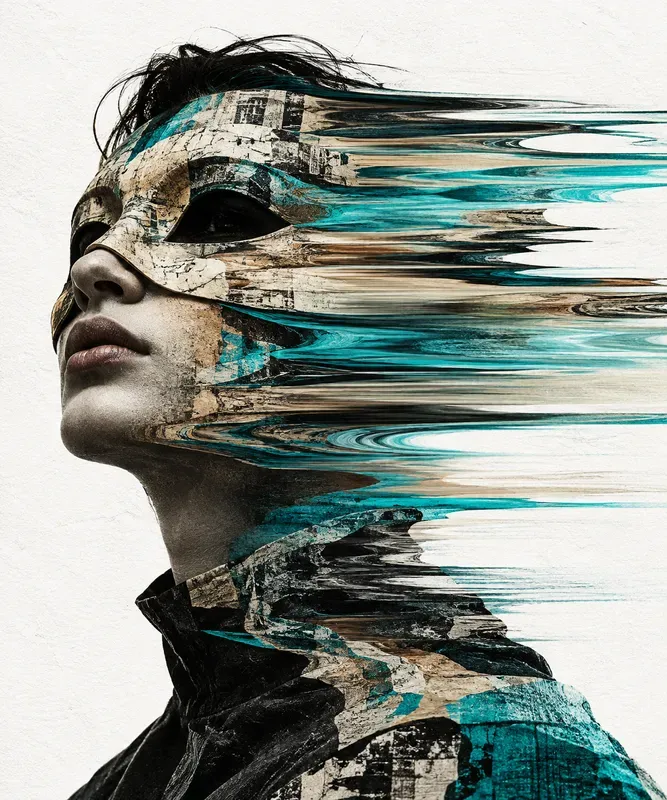 Surreal Glitch Art Portraits