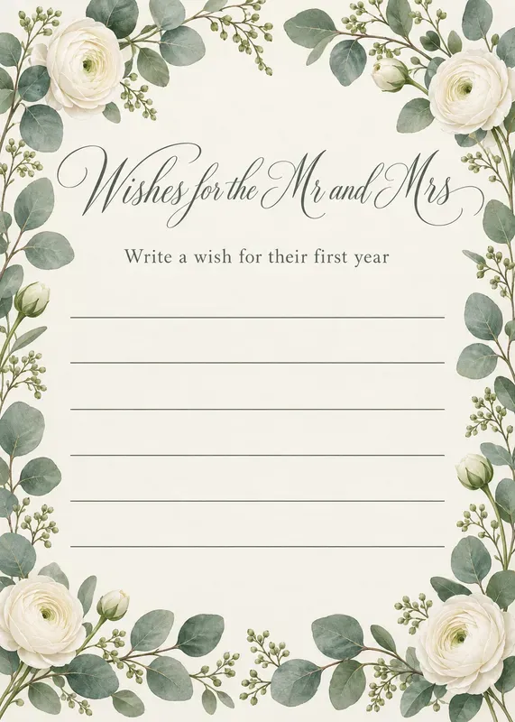 Bridal Shower Activity Cards