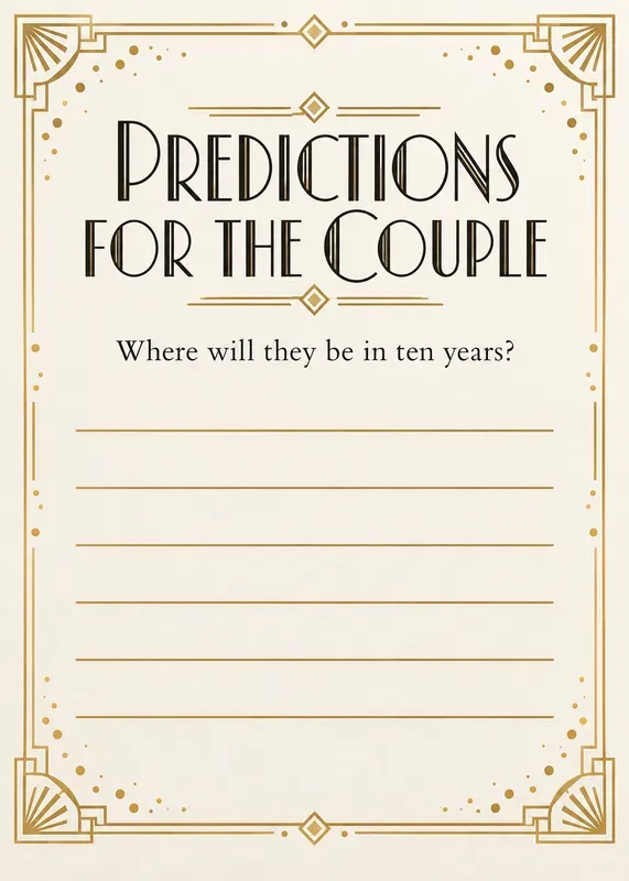 Bridal Shower Activity Cards