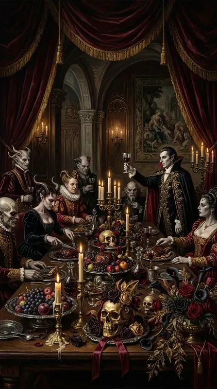 Halloween Dark Baroque Art Prints