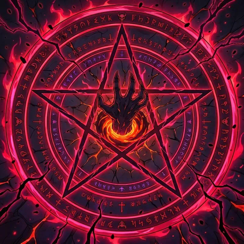 2D Anime Summoning Circle Concept Art