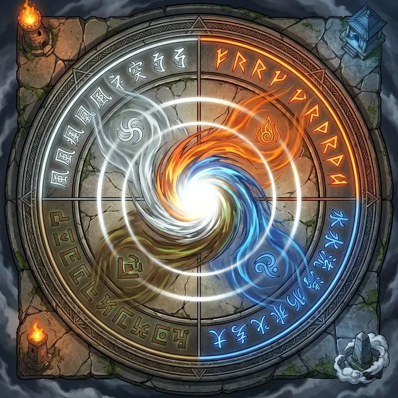 2D Anime Summoning Circle Concept Art