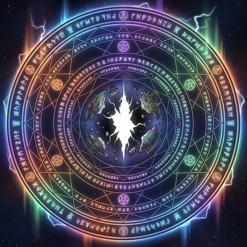 2D Anime Summoning Circle Concept Art