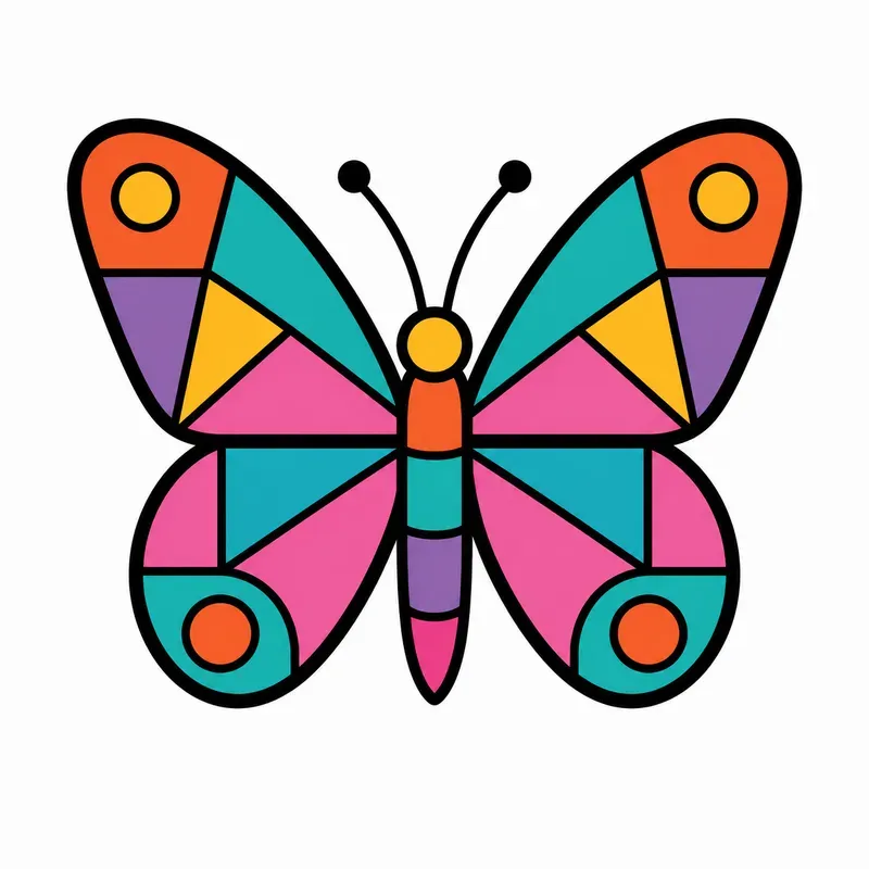 Minimal Geometric Insect Vector Icon Sets
