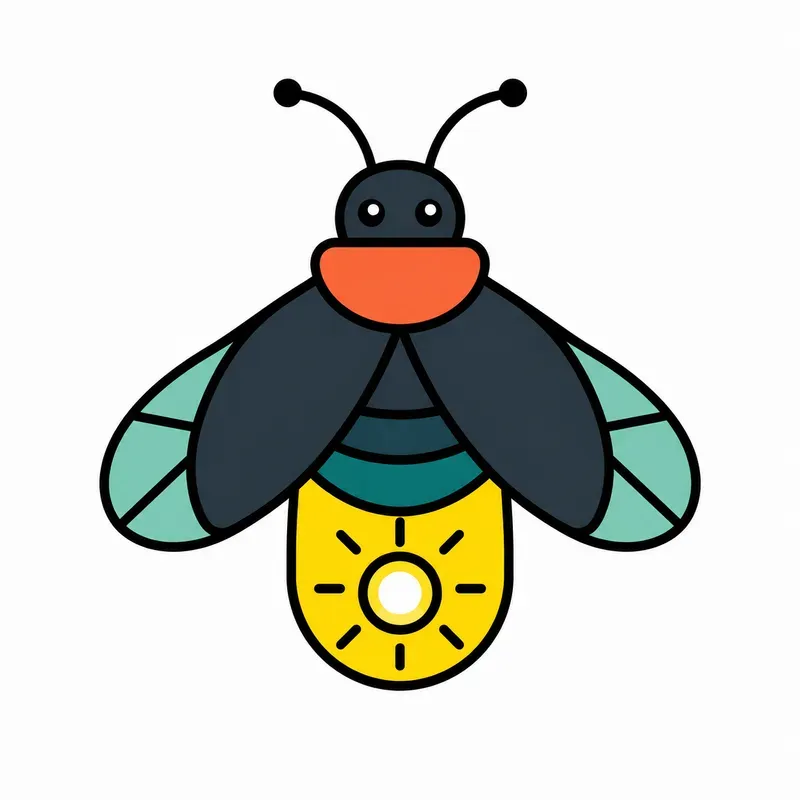 Minimal Geometric Insect Vector Icon Sets