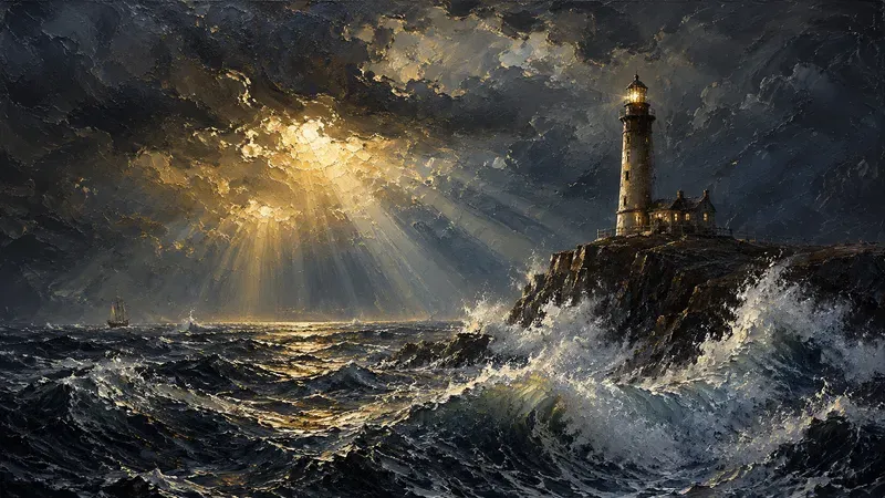 Dramatic Storm Seascape Art Creators