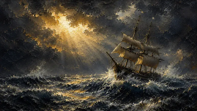 Dramatic Storm Seascape Art Creators