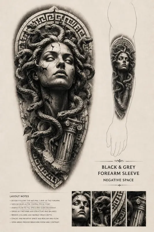 Black Grey Tattoo Flash Sheets