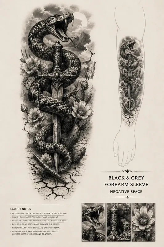 Black Grey Tattoo Flash Sheets