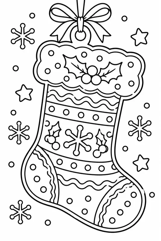 Holiday Cookie Ornaments Coloring Pages