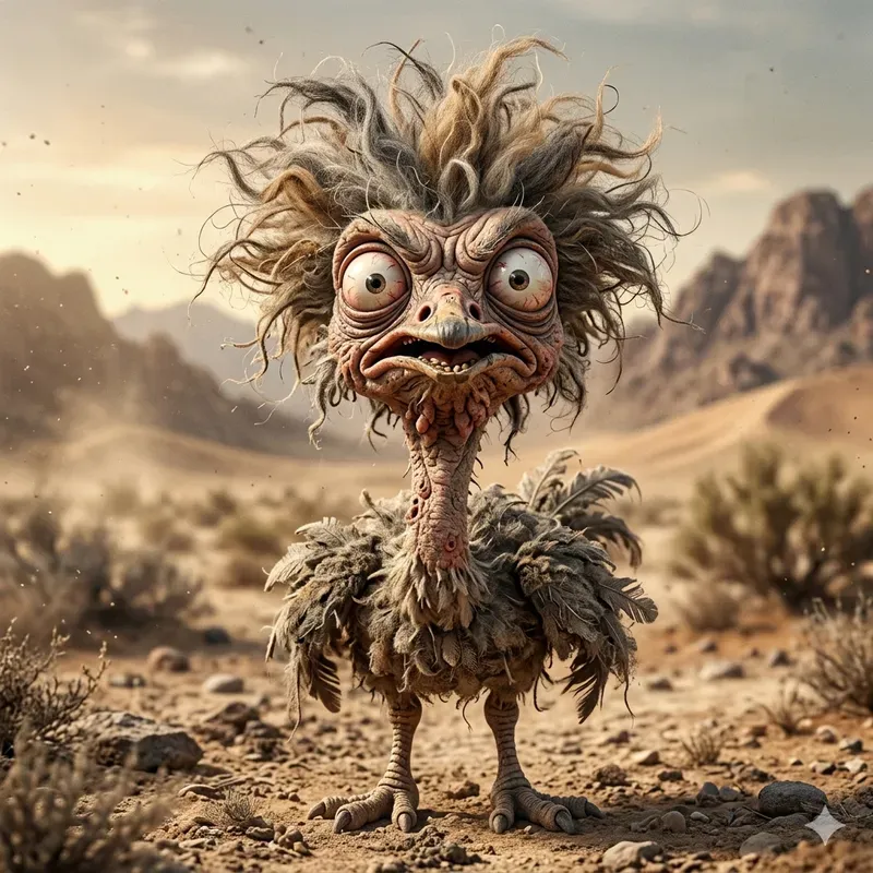 Grumpy 3D Animal Caricature Art