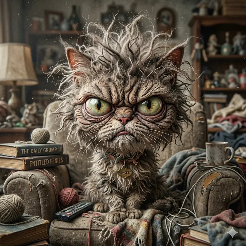 Grumpy 3D Animal Caricature Art