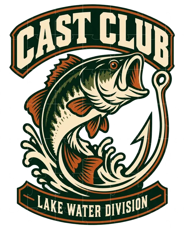 Bold Fishing Badge Tshirt Generator