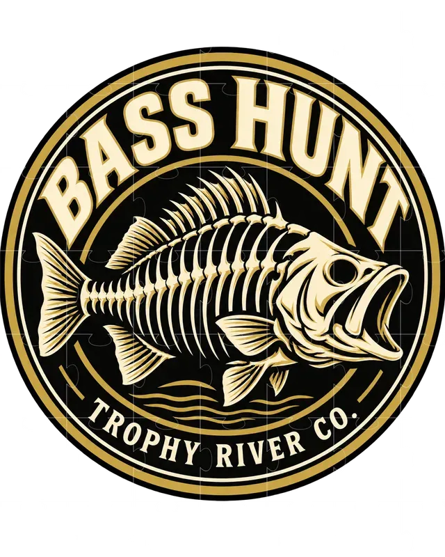 Bold Fishing Badge Tshirt Generator