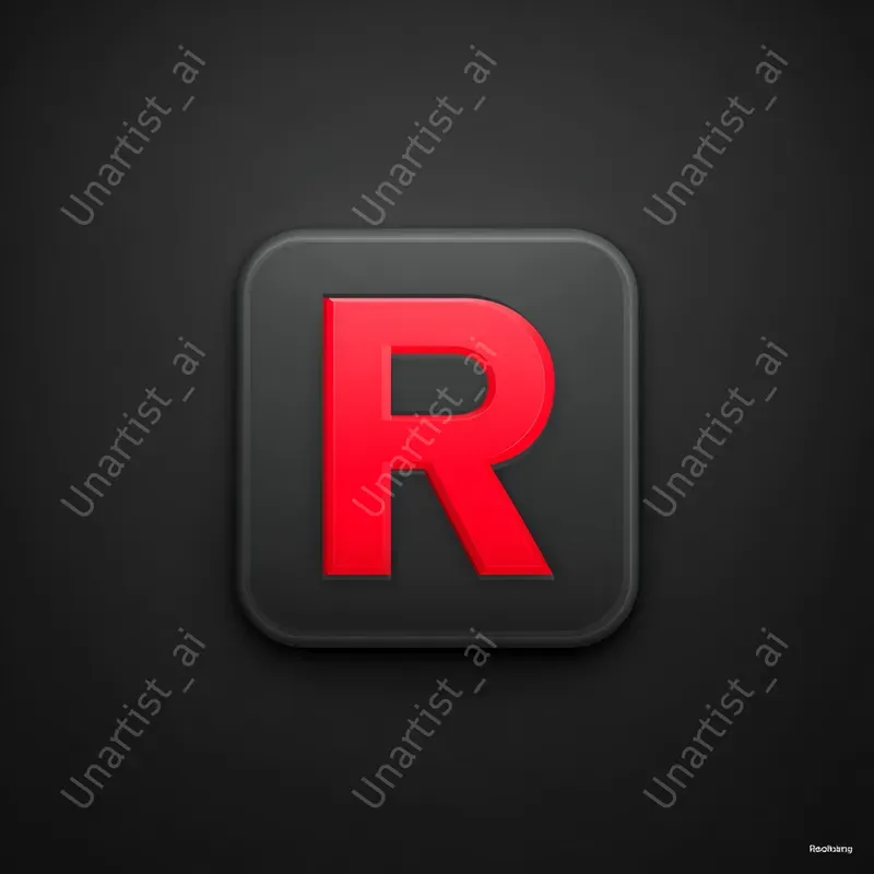 Bold Letter App Icon Key Style