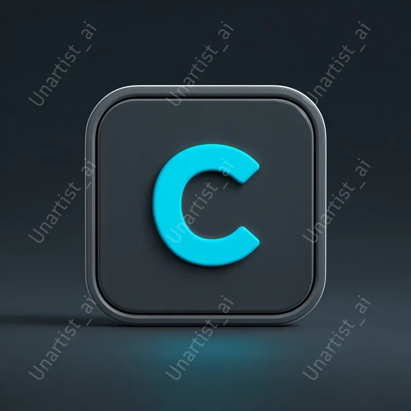 Bold Letter App Icon Key Style